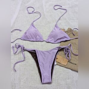 BNWT / Berlook / Large / Purple Reversible Tie Bikini Set
